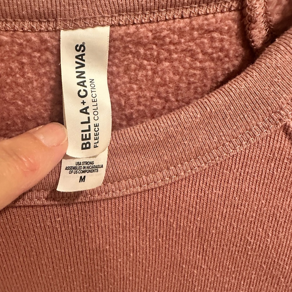 Bella Canvas Women’s Crewneck Good Vibes Sweatshirt in Dusty Rose size medium - Picture 3 of 3